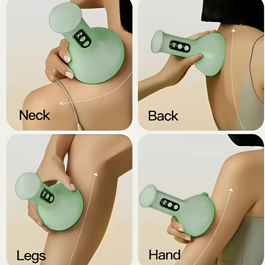 Portabel massageapparat med värme och justerbar intensitet