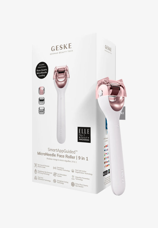 GESKE Microneedle Face Roller 9-i-1 Ansiktsroller med appstyrning